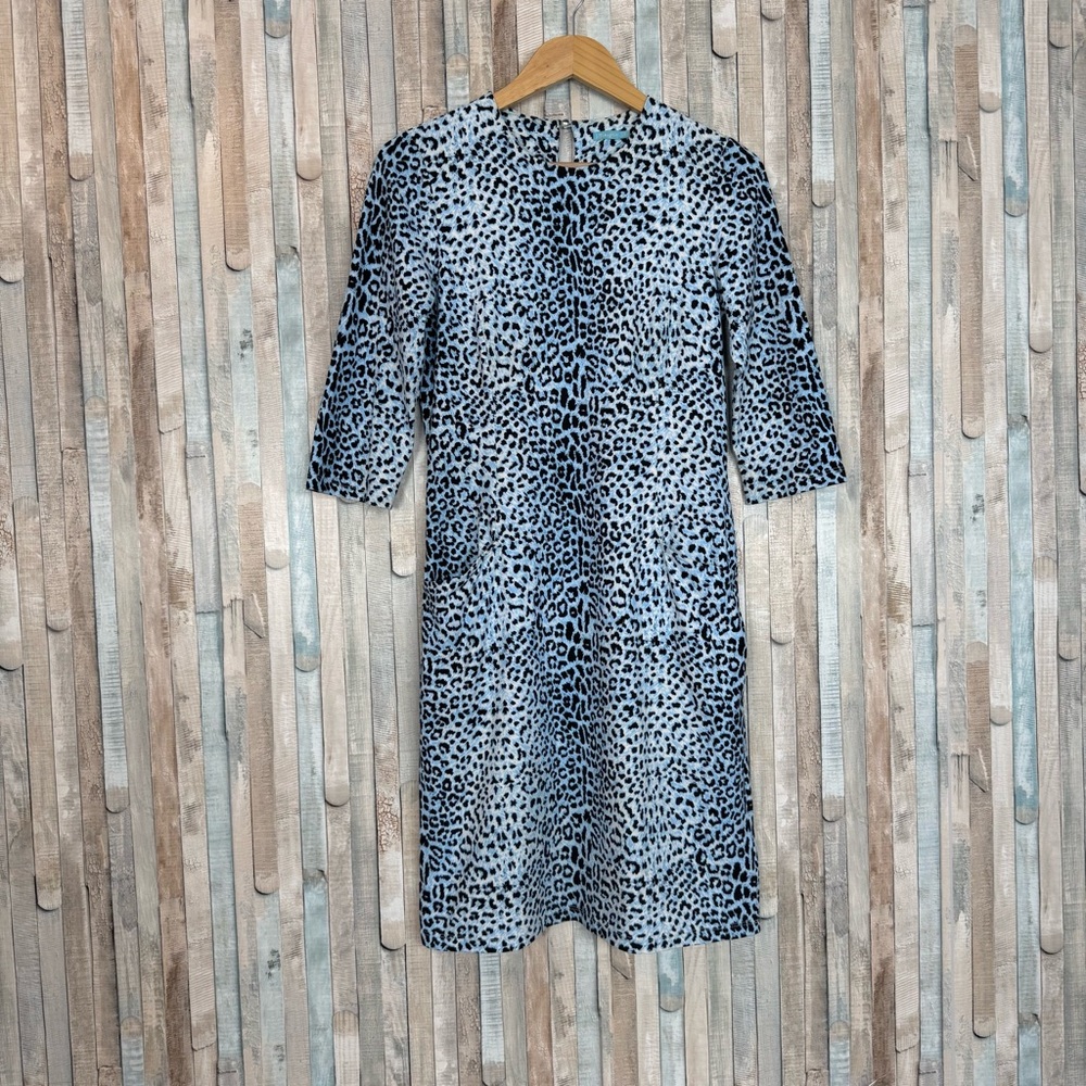 J McLaughlin S Catalyst Leopard Printed Signature Catalina Cloth Sheath Dress